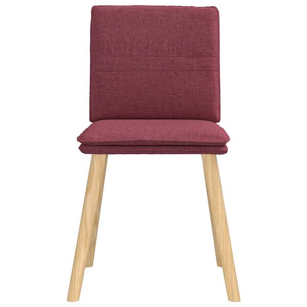 vidaXL Chaises &agrave; manger lot de 6 rouge bordeaux tissu