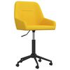 vidaXL Chaise pivotante de bureau Jaune moutarde Velours