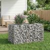 vidaXL Lit sur&eacute;lev&eacute; gabion Argent&eacute; 100 x 60 x 55 cm Acier galvanis&eacute;
