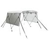 vidaXL Toit bimini &agrave; 3 arceaux parois en maille 183x(170-182)x137 cm