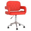 vidaXL Chaises pivotantes &agrave; manger lot de 2 rouge similicuir