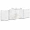 vidaXL Panier de gabions arqu&eacute; 400x30x120/140 cm Fer galvanis&eacute;