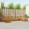 vidaXL Ensembles de canap&eacute;s 10 pcs Naturel Bois d'Acacia Massif