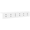 vidaXL Porte-manteau mural Blanc 60 x 10,5 x 10,5 cm Bois d'ing&eacute;nierie