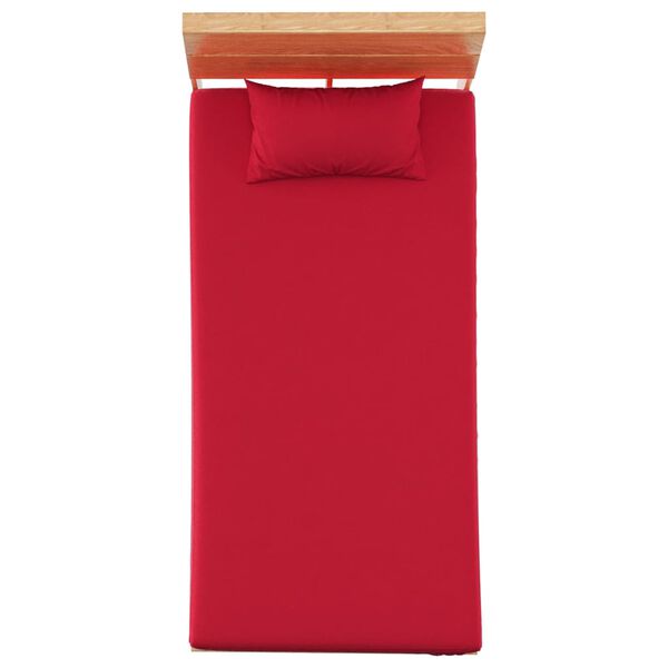 vidaXL Draps de lit 2 pcs Polaire en polyester 100x200 cm Bordeaux