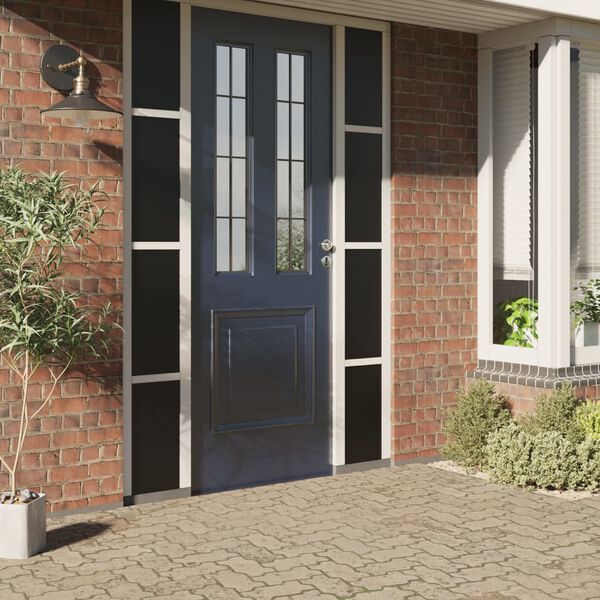 vidaXL Film de fen&ecirc;tre statique d&eacute;poli noir 60x1000 cm PVC