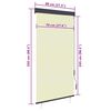 vidaXL Store roulant d'ext&eacute;rieur 80 x 250 cm Cr&egrave;me