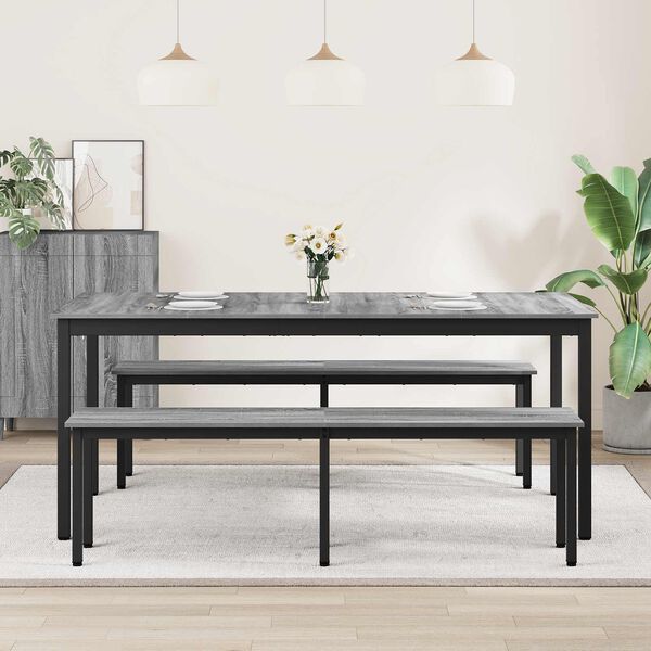 vidaXL Table de salle &agrave; manger / Table de repas Bois d'ing&eacute;nierie