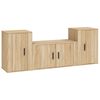 vidaXL Ensemble de meubles TV 3 pcs Ch&ecirc;ne sonoma Bois d'ing&eacute;nierie