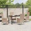 vidaXL Ensemble de salle &agrave; manger pour jardin 5 pcs Beige polyrotin