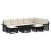 vidaXL Ensemble de canap&eacute; de jardin 10 pcs Noir et blanc cr&egrave;me