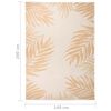 vidaXL Tapis &agrave; tissage plat d'ext&eacute;rieur 140x200 cm Motif de feuille