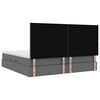vidaXL Lit avec rangement et matelas Gris fonc&eacute; 200 x 200 cm Polyester