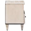 vidaXL Armoire de lit Blanc 40 x 33 x 46 cm Bois de mangue massif