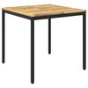 vidaXL Table de d&icirc;ner de jardin Blanc et noir 80 x 80,5 x 75 cm
