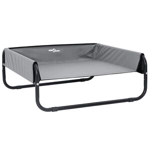 vidaXL Lit pour Chien Gris clair 70 x 70 x 28,5 cm Acier