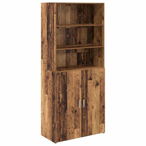 vidaXL Haut Armoire Bois Ancien 80 x 42,5 x 185 cm Bois d'ing&eacute;nierie