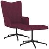 vidaXL Chaise de relaxation avec tabouret Violet Tissu
