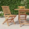 vidaXL Chaises de jardin pliantes lot de 2 47x63x90cm bois massif teck