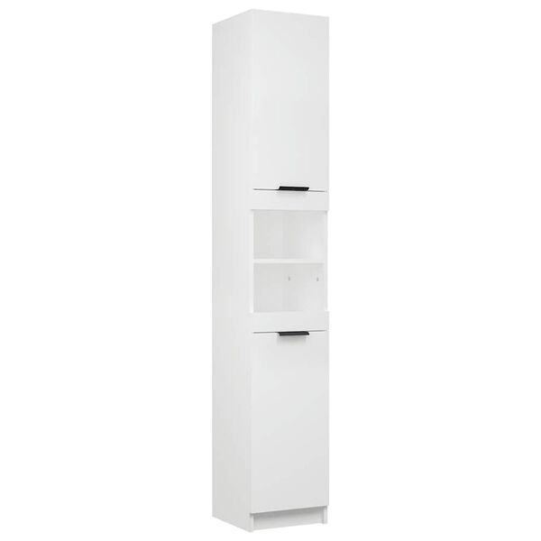 vidaXL Armoire de salle de bain blanc 32x34x188,5 cm bois d'ing&eacute;nierie