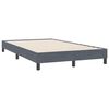 vidaXL Sommier &agrave; lattes de lit et matelas et LED gris fonc&eacute; 120x220cm velours