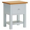 vidaXL Table de chevet 36x30x47 cm Bois de ch&ecirc;ne massif