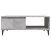vidaXL Table basse gris béton 90x60x35 cm bois d'ingénierie