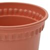 vidaXL Pot &agrave; fleurs rond 24 pcs Rouge brique &Oslash; 12,5 x 10 cm Plastique