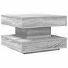 vidaXL Table basse rotative &agrave; 360 degr&eacute;s sonoma gris 50x50x34,5 cm