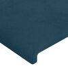 vidaXL T&ecirc;tes de lit 2 pcs Bleu fonc&eacute; 90x5x78/88 cm Velours