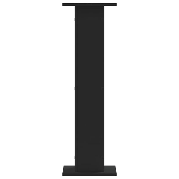 vidaXL Supports de haut-parleurs 2 pcs noir bois d'ingénierie