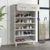 vidaXL Armoire &agrave; chaussures Gris b&eacute;ton 60x35x105 cm Bois d'ing&eacute;nierie