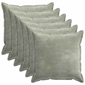 vidaXL Housse de coussin 6 pcs HOUTEN Vert 80 x 80 cm Tissu Chenille