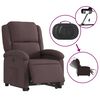 vidaXL Fauteuil inclinable &eacute;lectrique marron fonc&eacute; tissu