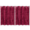 vidaXL Rideaux en velours 2 pc Bordeaux 140 x 140 cm Velours