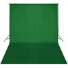 vidaXL Système de support de toile de fond 300 x 300 cm Vert