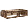 vidaXL Cadre de lit Chêne fumé 100 x 200 cm Bois d'ingénierie