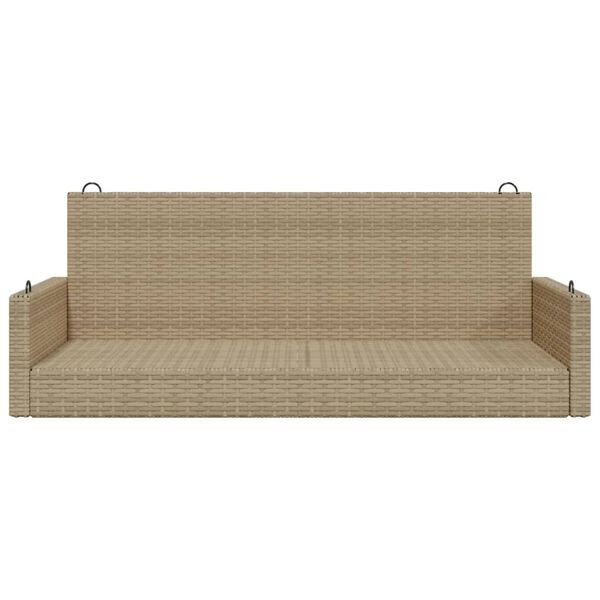 vidaXL Balancelle beige 119x56x48 cm r&eacute;sine tress&eacute;e