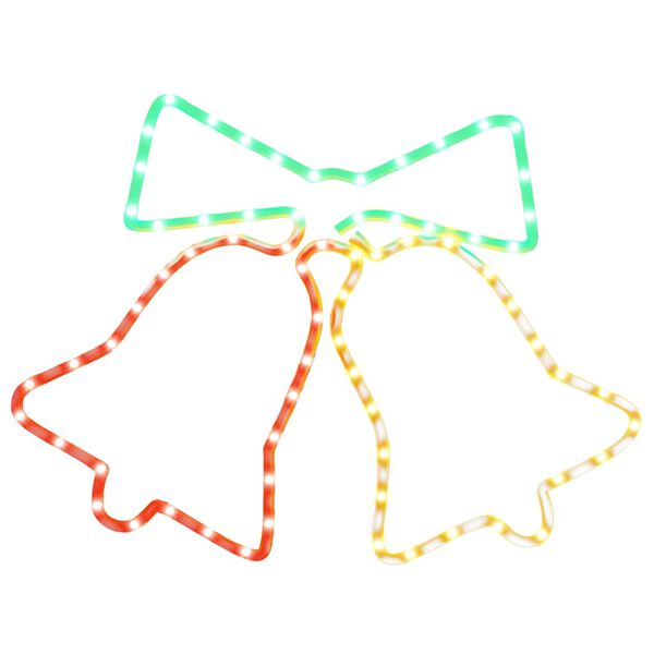 vidaXL Figurine de cloches de No&euml;l avec 72 LED 50x56 cm