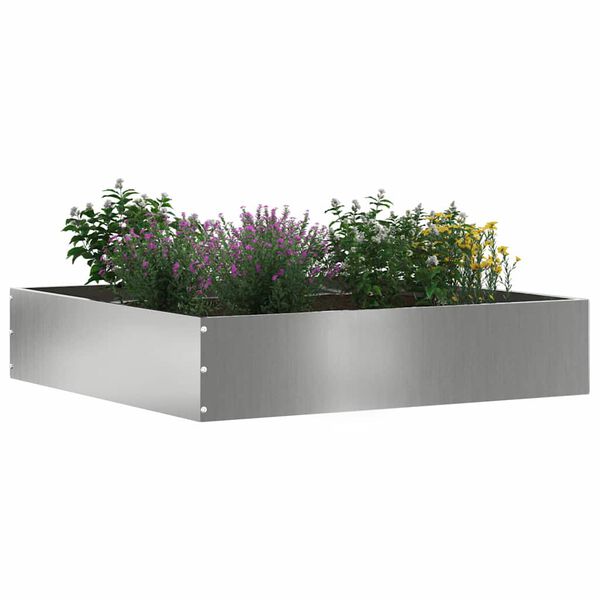 vidaXL Bordure de Pelouse Argent 60 x 60 x 13 cm Acier galvanis&eacute;