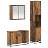 vidaXL Ensemble de mobilier de salle de bain 3 pcs Bois Ancien