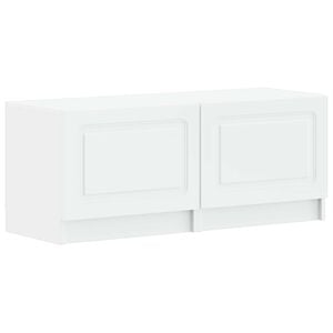 vidaXL Meuble TV Blanc Bois d'ing&eacute;nierie