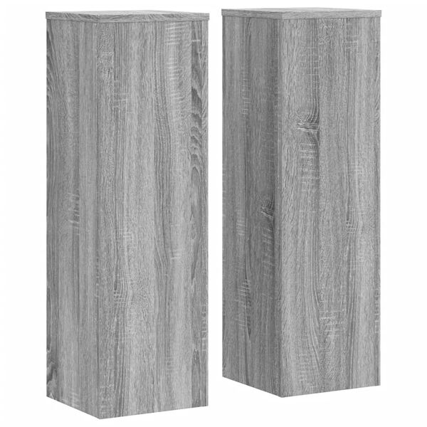 vidaXL Supports pour plantes 2 pcs sonoma gris bois d'ingénierie