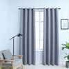 vidaXL Rideaux occultants avec anneaux en m&eacute;tal 2 pcs Gris 140x245 cm