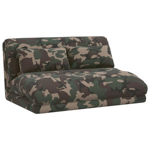 vidaXL Fauteuil de sol Vert arm&eacute;e 110 x 82 x 55 cm tissu