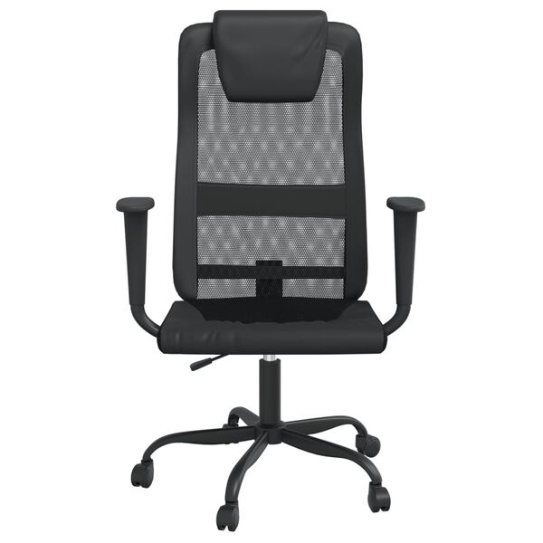 vidaXL Chaise de bureau r&eacute;glable en hauteur noir
