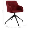 vidaXL Chaises pivotantes &agrave; manger lot de 6 Rouge bordeaux Tissu