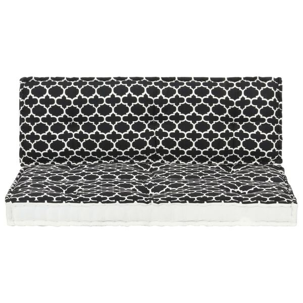 vidaXL Ensemble de coussins de palette de jardin lot de 2 Imprim&eacute;