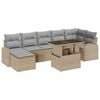 vidaXL Ensemble de canap&eacute; de jardin 8 pc Beige et Gris clair polyrotin