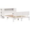 vidaXL Lit biblioth&egrave;que sans matelas blanc 135x190 cm bois pin massif